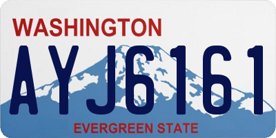 WA license plate AYJ6161