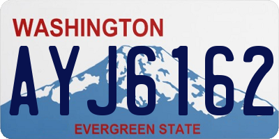 WA license plate AYJ6162