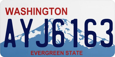 WA license plate AYJ6163