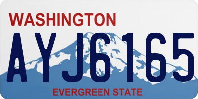 WA license plate AYJ6165