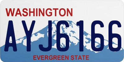 WA license plate AYJ6166