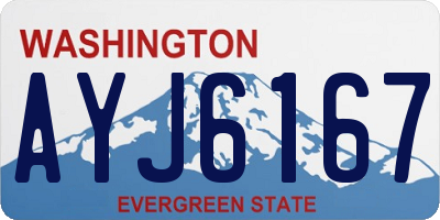 WA license plate AYJ6167