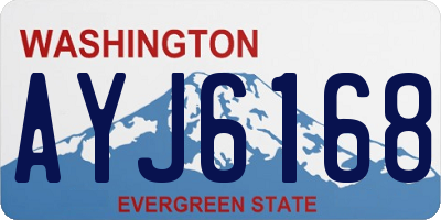 WA license plate AYJ6168