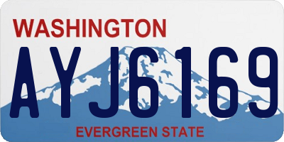 WA license plate AYJ6169