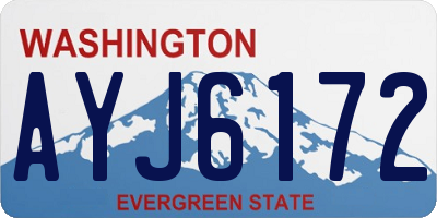 WA license plate AYJ6172