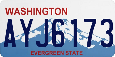 WA license plate AYJ6173
