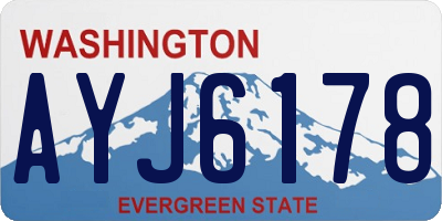WA license plate AYJ6178