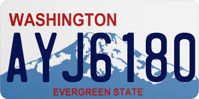 WA license plate AYJ6180