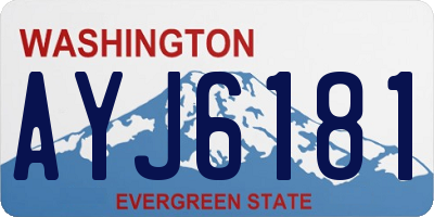 WA license plate AYJ6181
