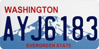 WA license plate AYJ6183