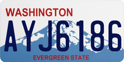 WA license plate AYJ6186