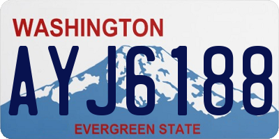 WA license plate AYJ6188