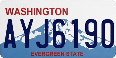 WA license plate AYJ6190