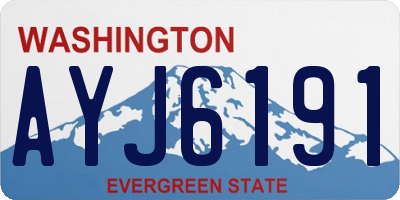 WA license plate AYJ6191