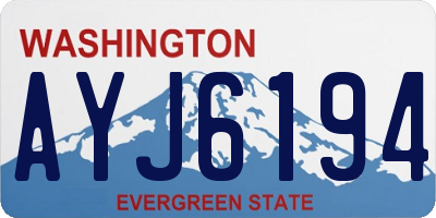WA license plate AYJ6194