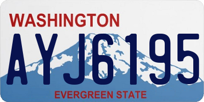 WA license plate AYJ6195