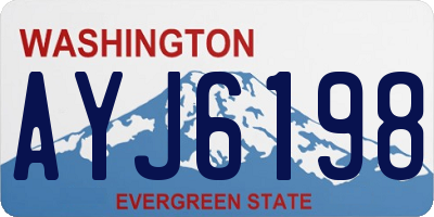 WA license plate AYJ6198