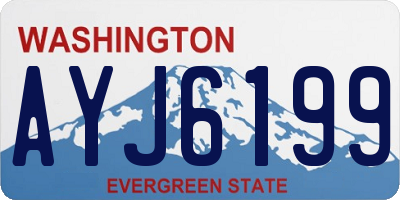 WA license plate AYJ6199
