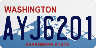 WA license plate AYJ6201