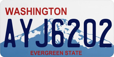 WA license plate AYJ6202