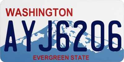 WA license plate AYJ6206