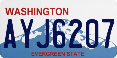 WA license plate AYJ6207