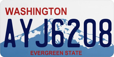 WA license plate AYJ6208