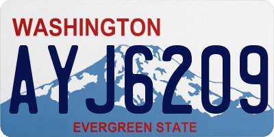 WA license plate AYJ6209
