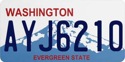 WA license plate AYJ6210