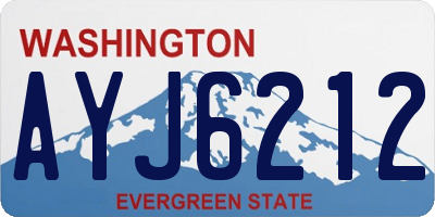 WA license plate AYJ6212