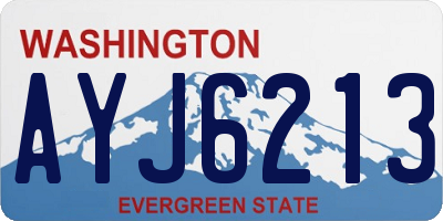 WA license plate AYJ6213