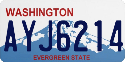 WA license plate AYJ6214