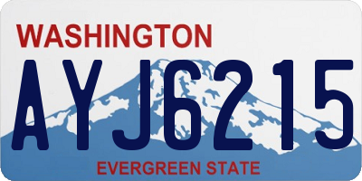 WA license plate AYJ6215