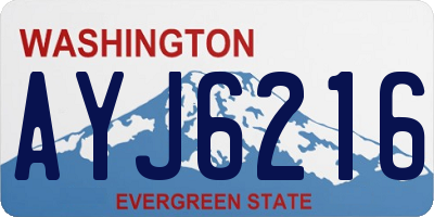WA license plate AYJ6216