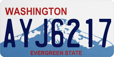 WA license plate AYJ6217