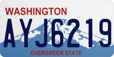 WA license plate AYJ6219