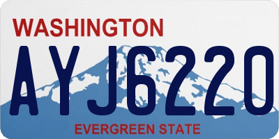 WA license plate AYJ6220
