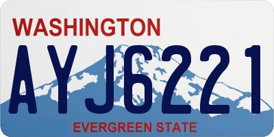 WA license plate AYJ6221
