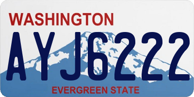 WA license plate AYJ6222