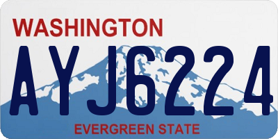 WA license plate AYJ6224