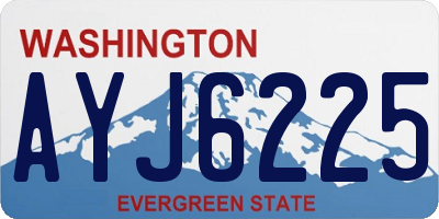 WA license plate AYJ6225