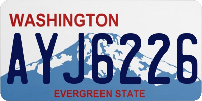 WA license plate AYJ6226