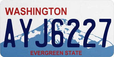 WA license plate AYJ6227