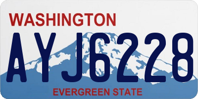 WA license plate AYJ6228