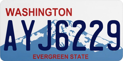 WA license plate AYJ6229