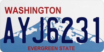 WA license plate AYJ6231