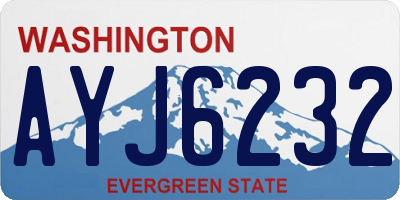 WA license plate AYJ6232
