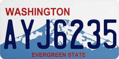 WA license plate AYJ6235