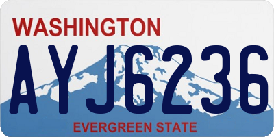 WA license plate AYJ6236