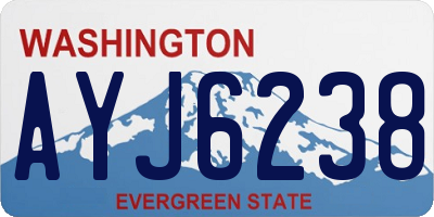 WA license plate AYJ6238